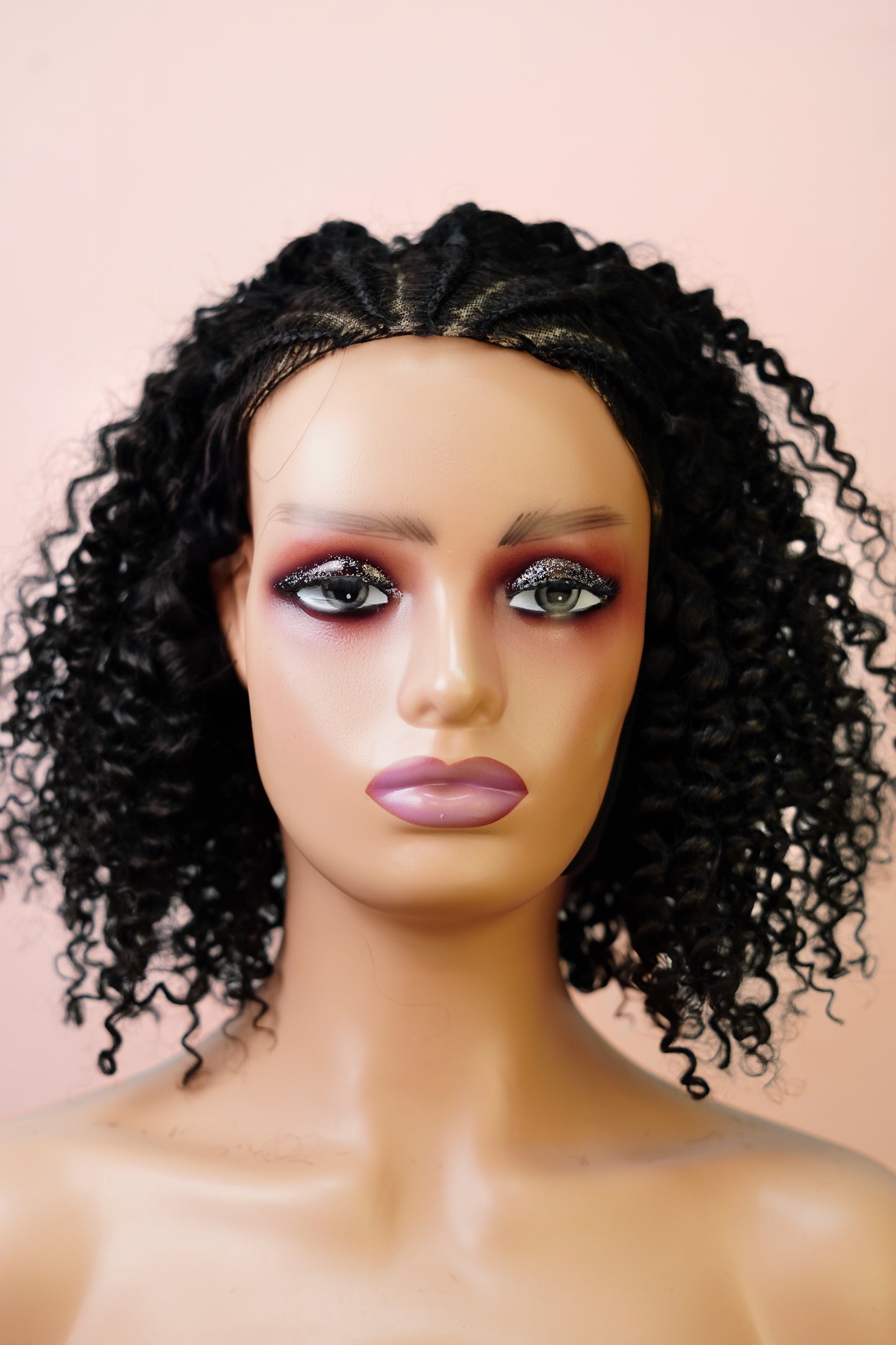 Pixie Curly Short with Braids