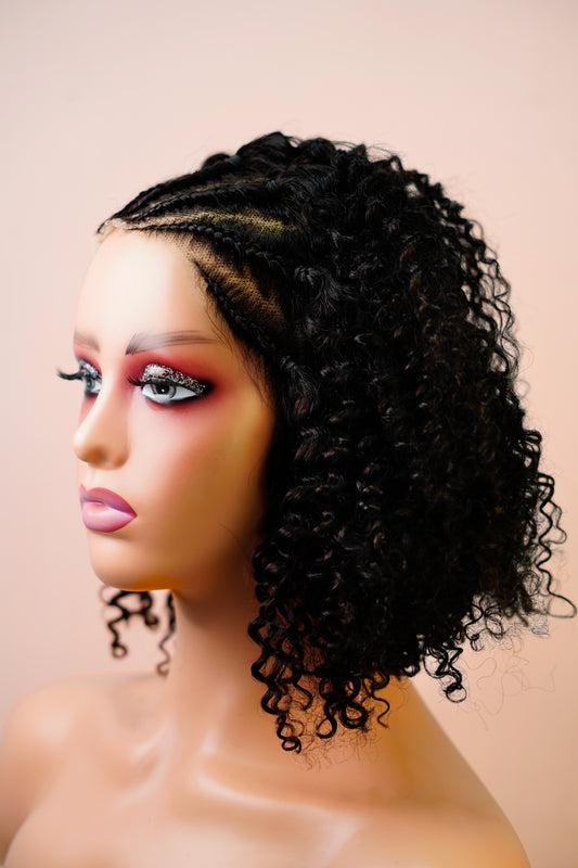 Pixie Curly Short with Braids